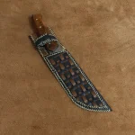 El Yapımı Örgü Desenli Deri Bıçak Kılıfı