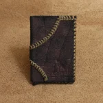 El Yapımı Hakiki Deri Croco Baskı Mekanizmalı Kartlık